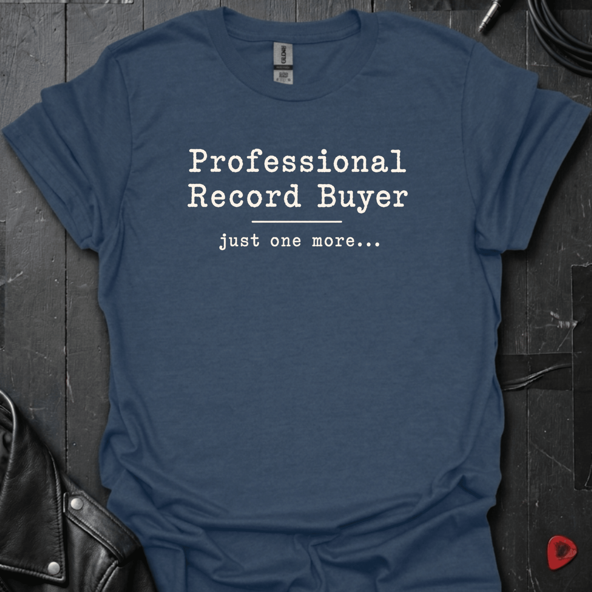 Professional Record Buyer T-Shirt | Funny Vinyl Collector - Heather Navy - T-Shirt