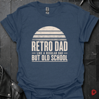 Retro Dad T-Shirt | Old School Dad Music Tee - Heather Navy - T-Shirt