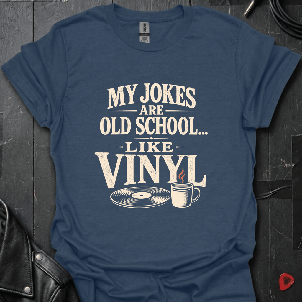 Old School Humor T-Shirt - Heather Navy - T-Shirt