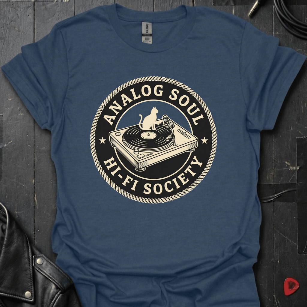 Analog Hi - Fi Society T-Shirt - Heather Navy - T-Shirt