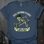 Still Listening To Vinyl T-Shirt - Heather Navy - T-Shirt