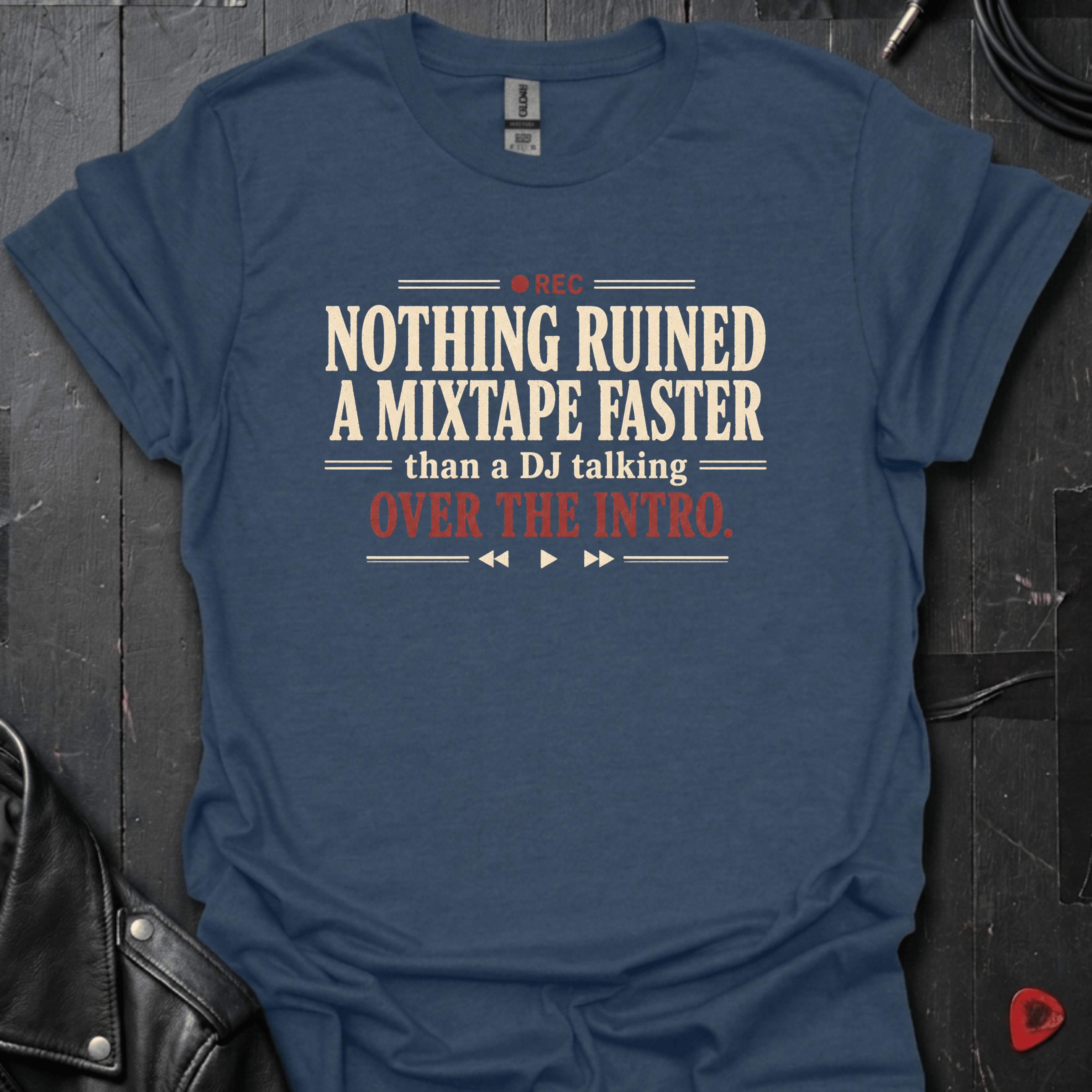 DJ Review T-Shirt - Heather Navy - T-Shirt