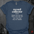 Record Collector Definition T-Shirt | Funny Vinyl Lover - Heather Navy - T-Shirt