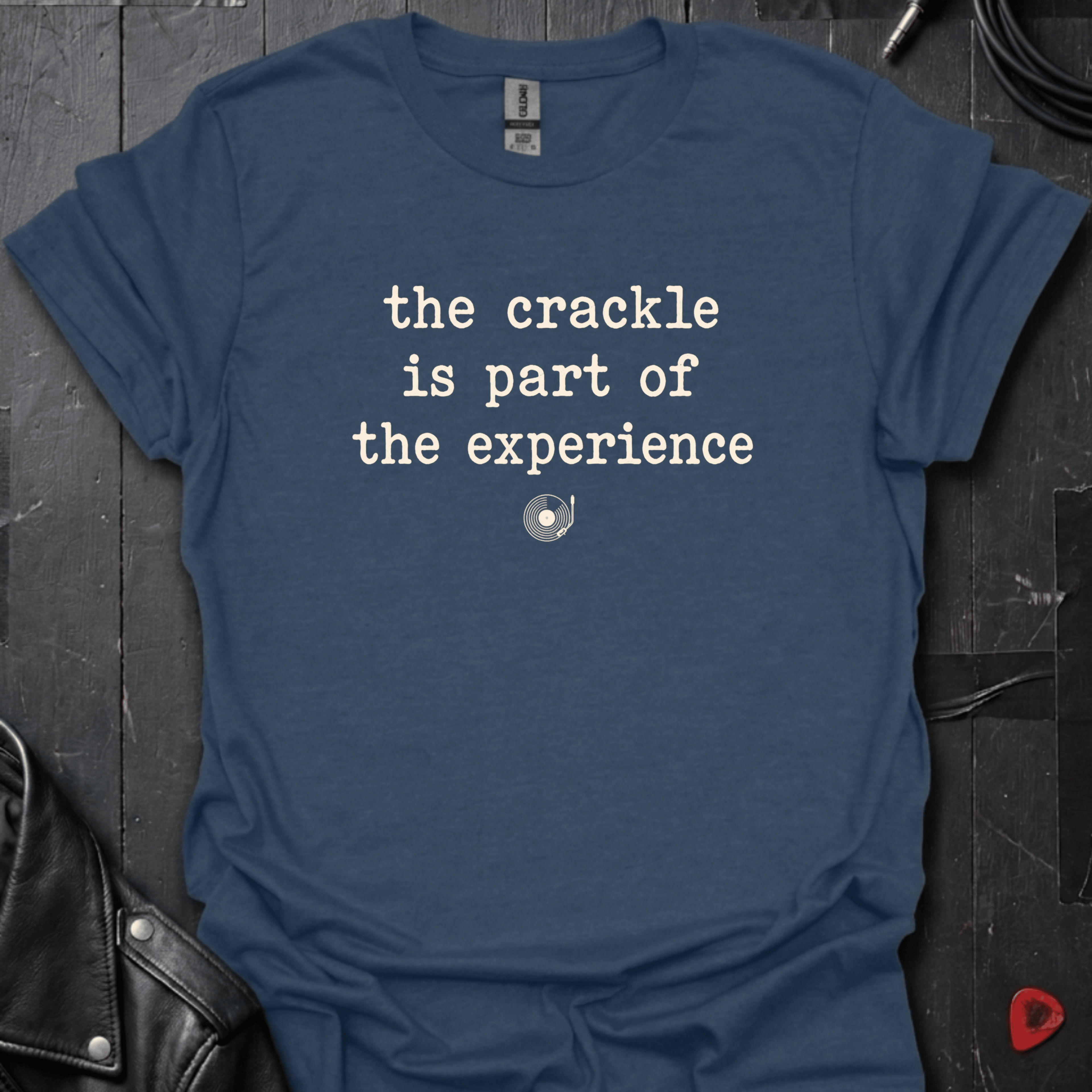 Vinyl Listening Experience T-Shirt - Heather Navy - T-Shirt