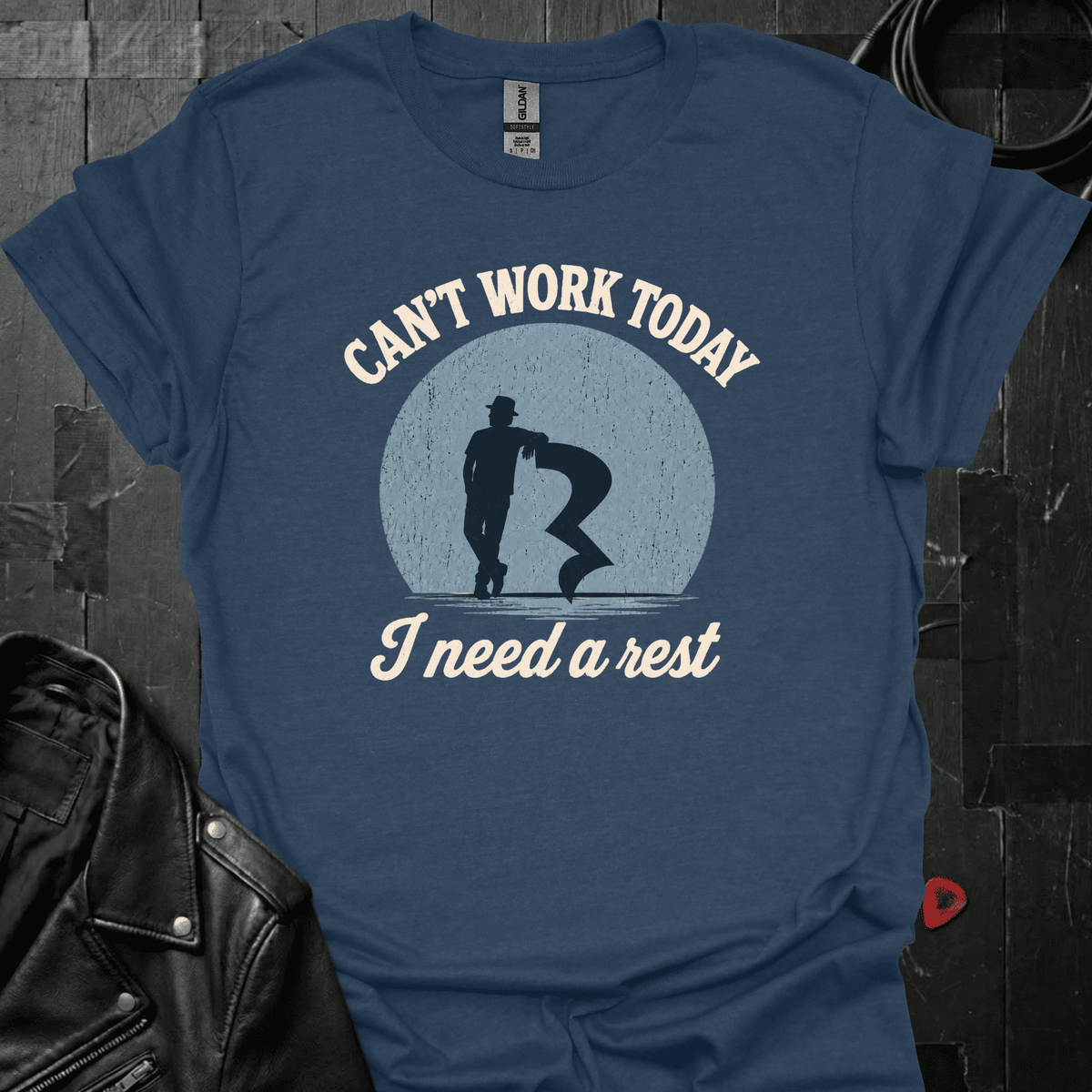 I Need A Rest T-Shirt - Heather Navy - T-Shirt