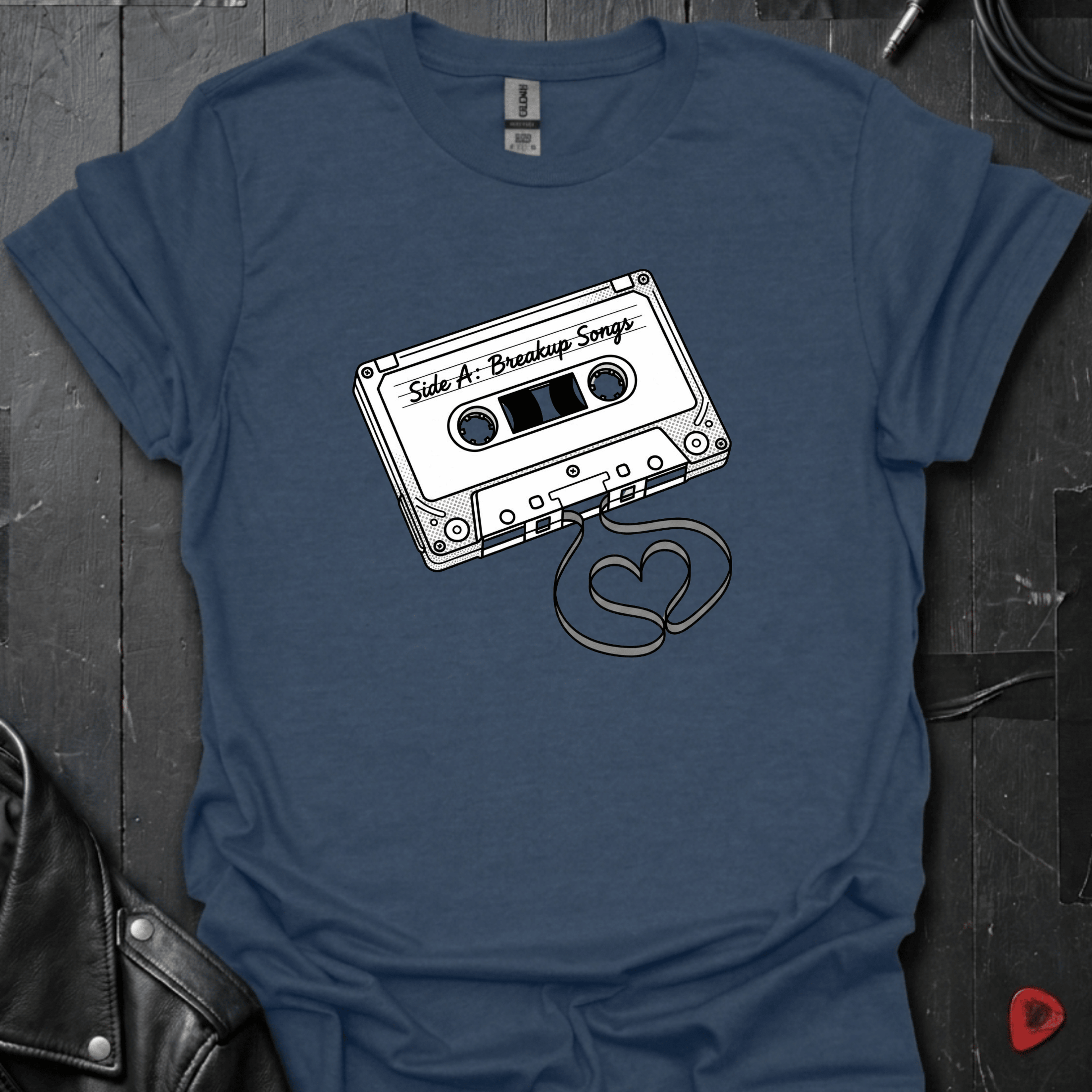 Breakup Songs T-Shirt - Heather Navy - T-Shirt