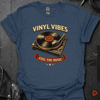 Vinyl Vibes T-Shirt - Heather Navy - T-Shirt
