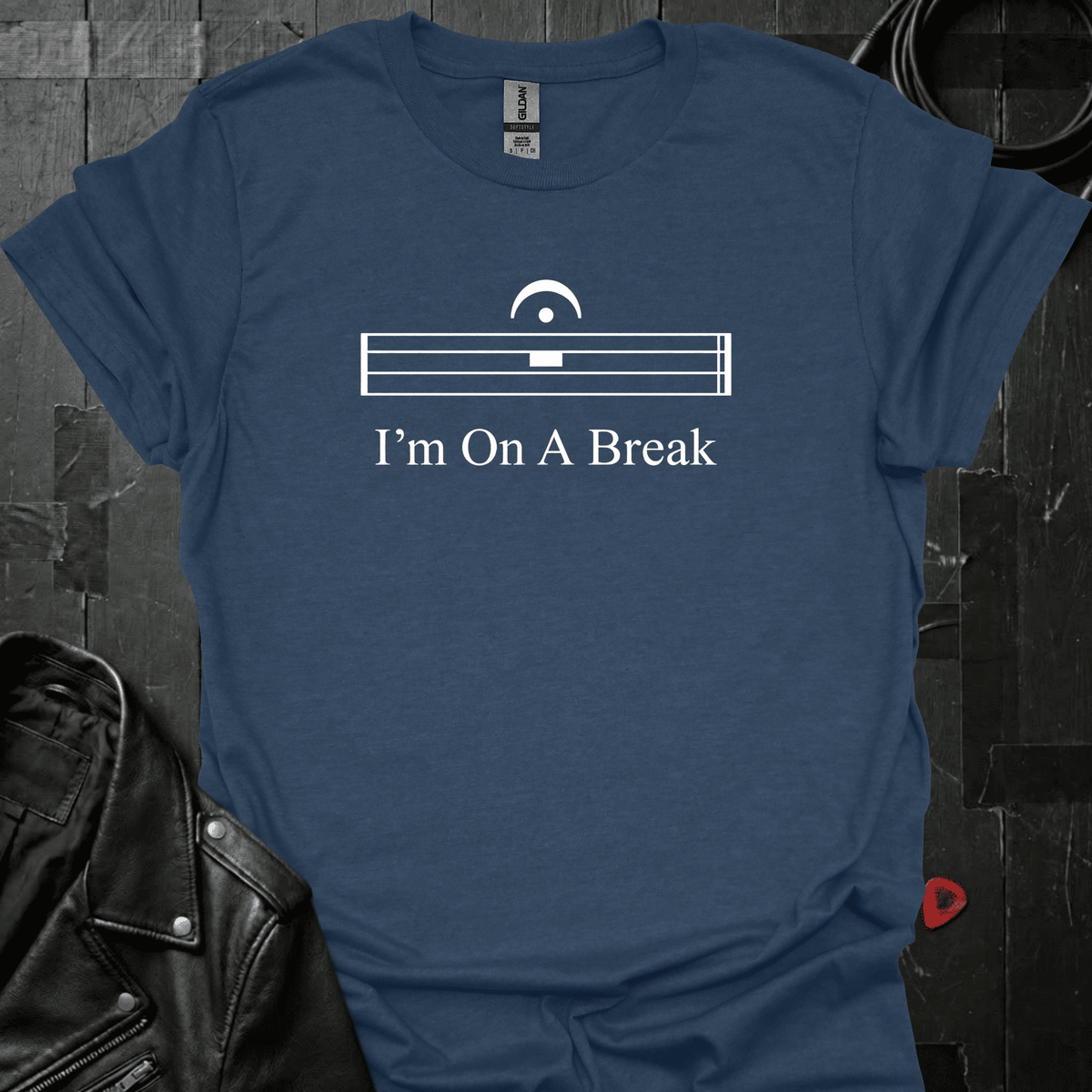 I'm On A Break T-Shirt - Heather Navy - T-Shirt