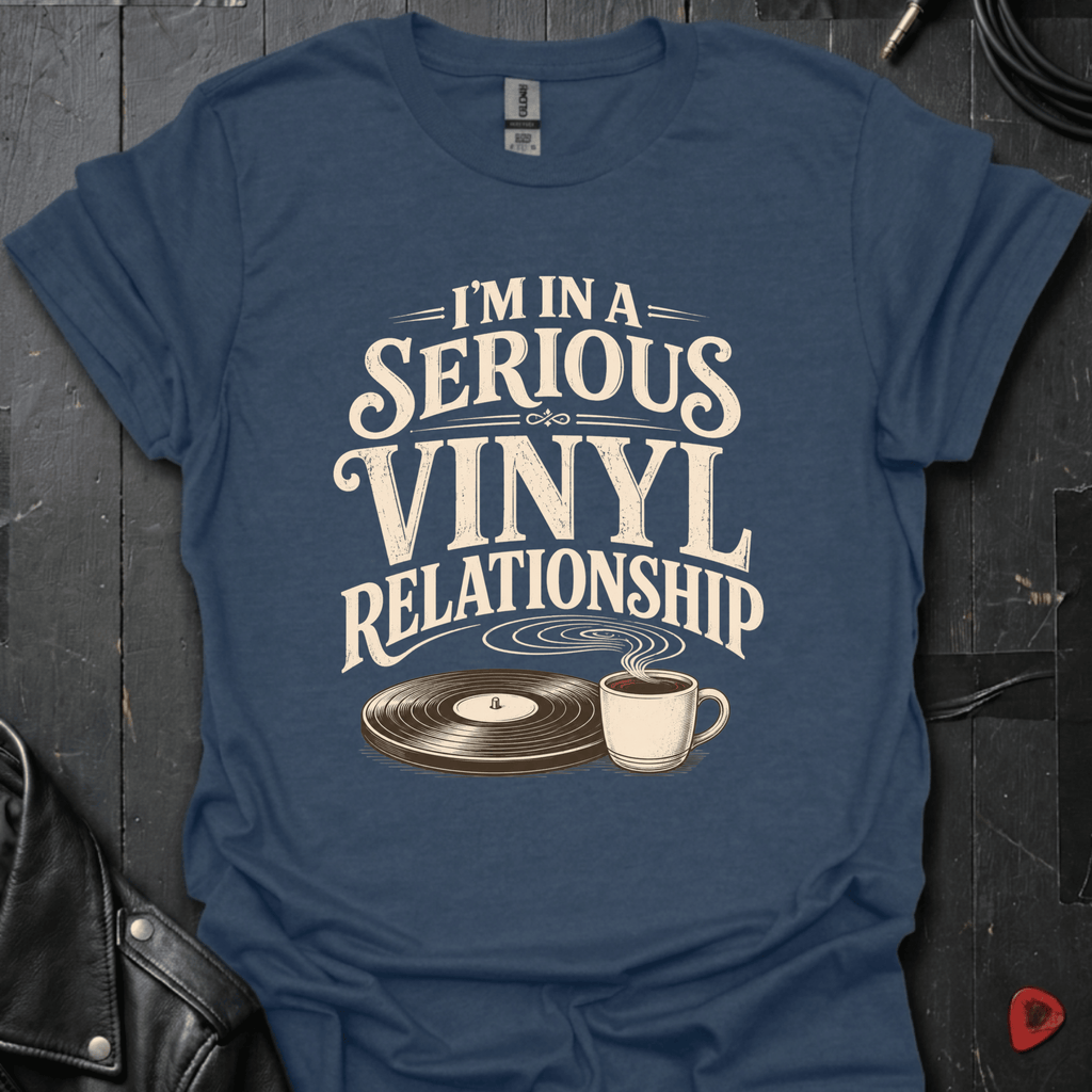 Vinyl Relationship T-Shirt - Heather Navy - T-Shirt