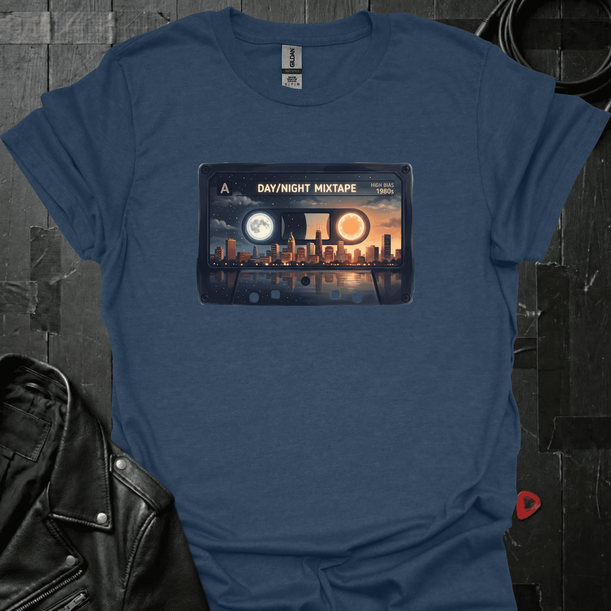 Day & Night Mixtape T-Shirt - Heather Navy - T-Shirt