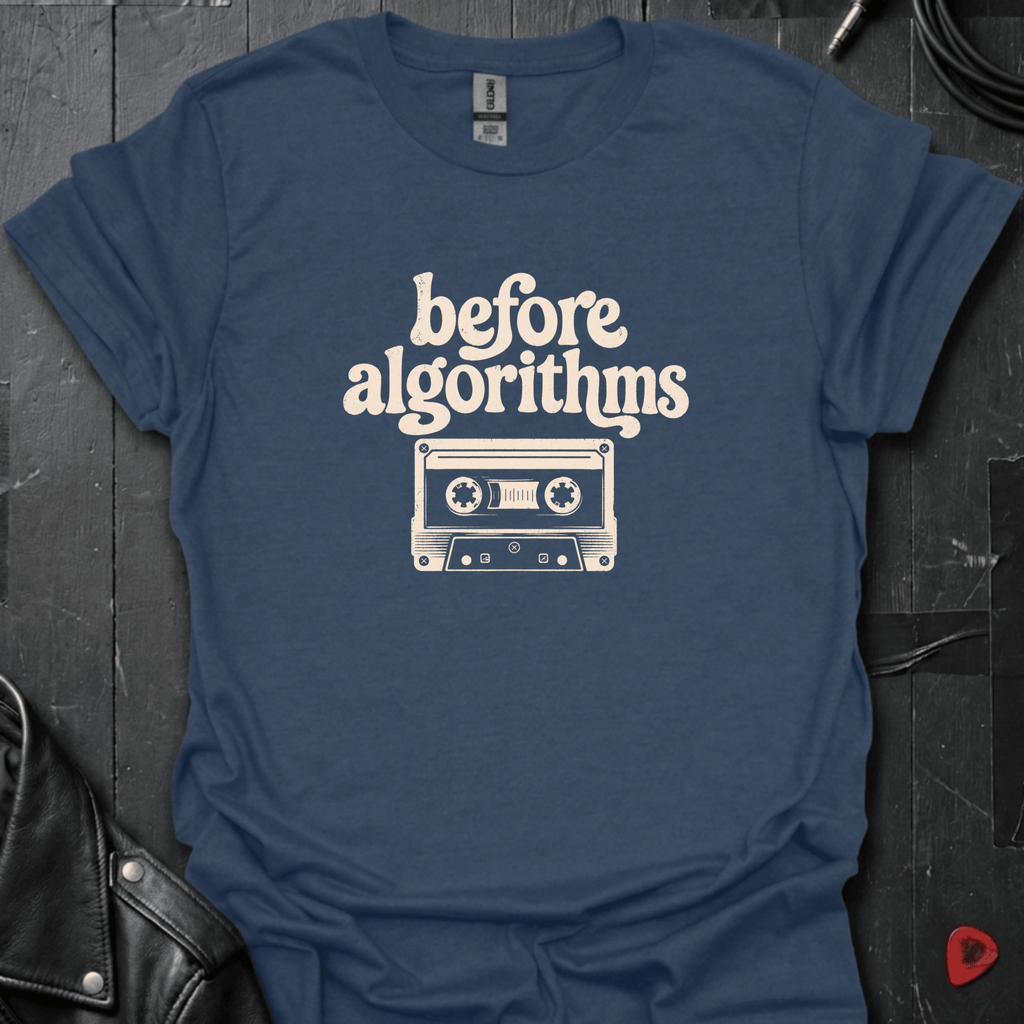 Before Algorithms T-Shirt - Heather Navy - T-Shirt