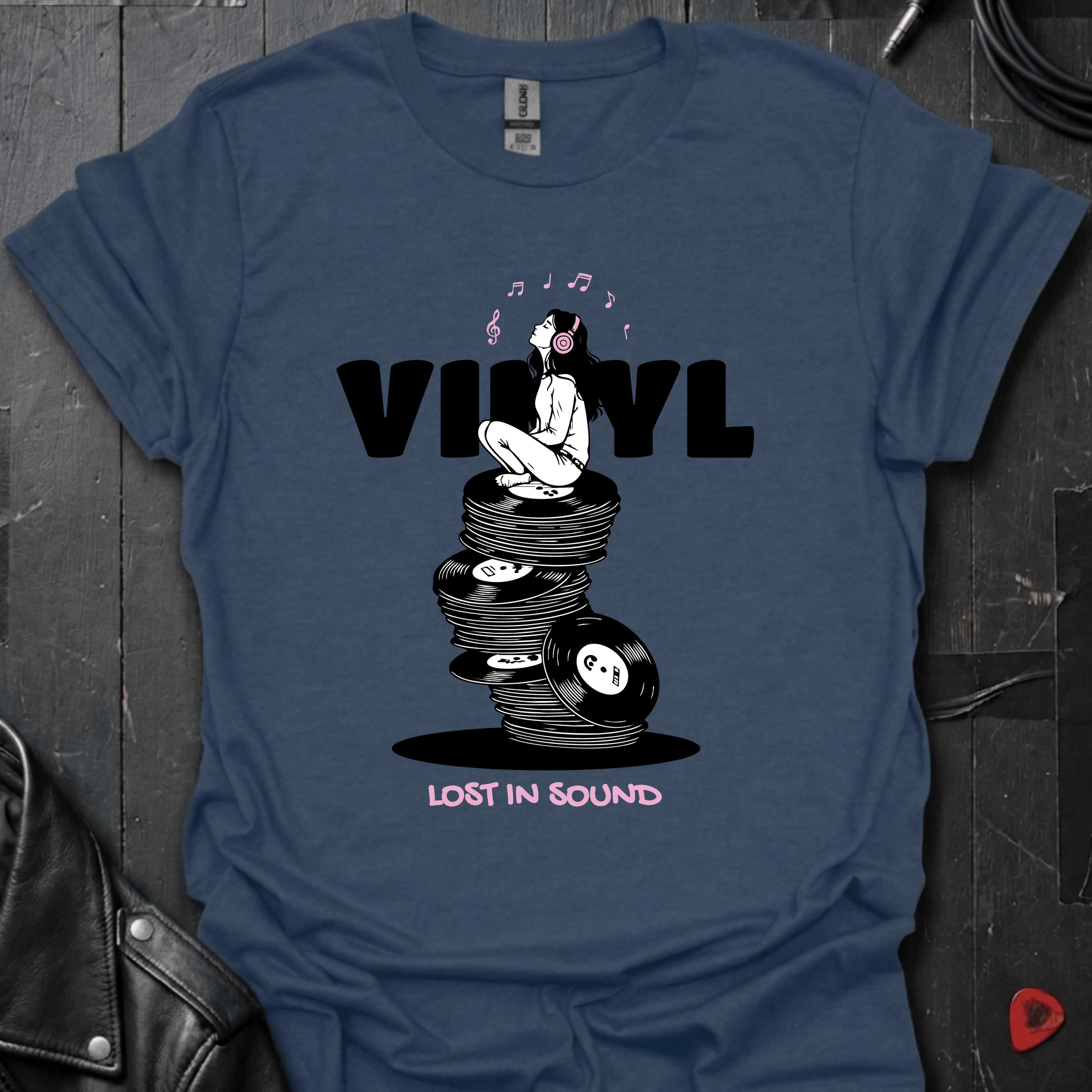 Lost In Sound T-Shirt - Heather Navy - T-Shirt