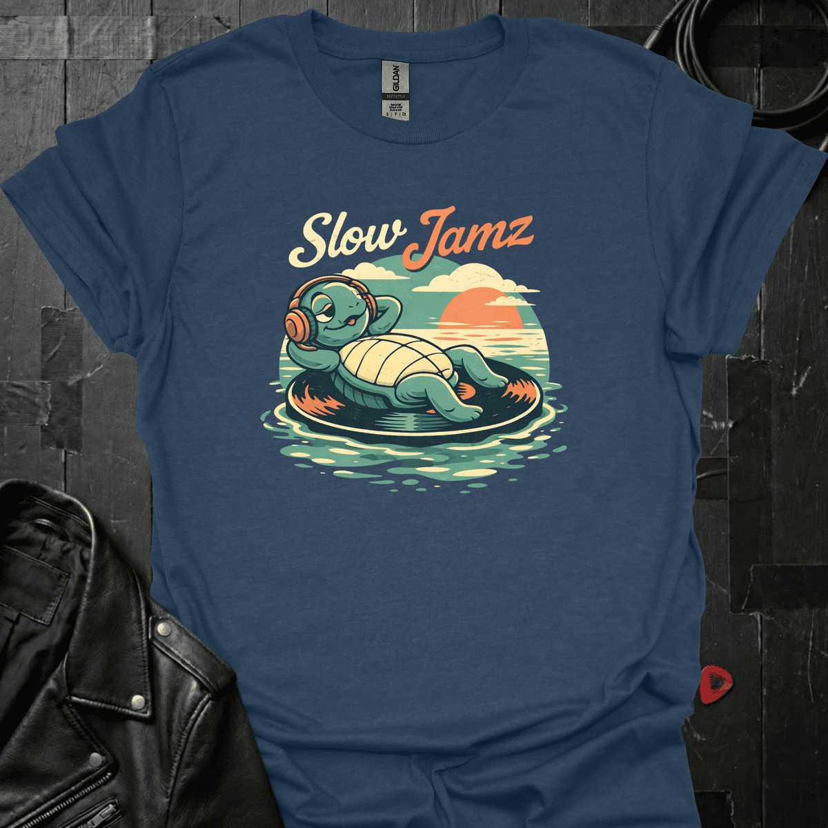 Slow Jamz T-Shirt - Heather Navy - T-Shirt