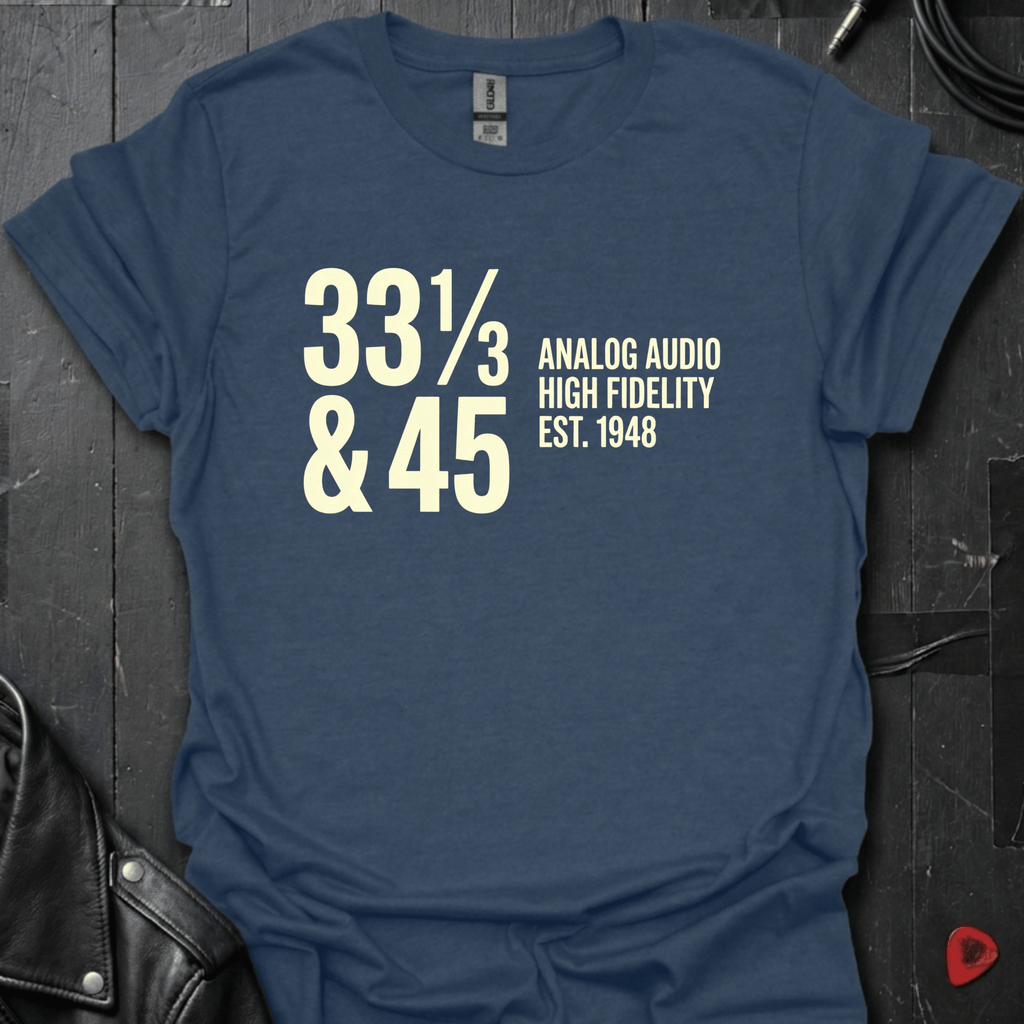 High Fidelity Audio T-Shirt - Heather Navy - T-Shirt