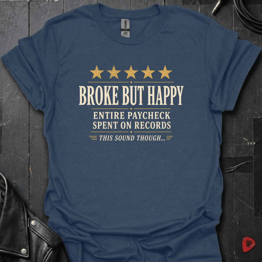 Vinyl Collector Review T-Shirt - Heather Navy - T-Shirt
