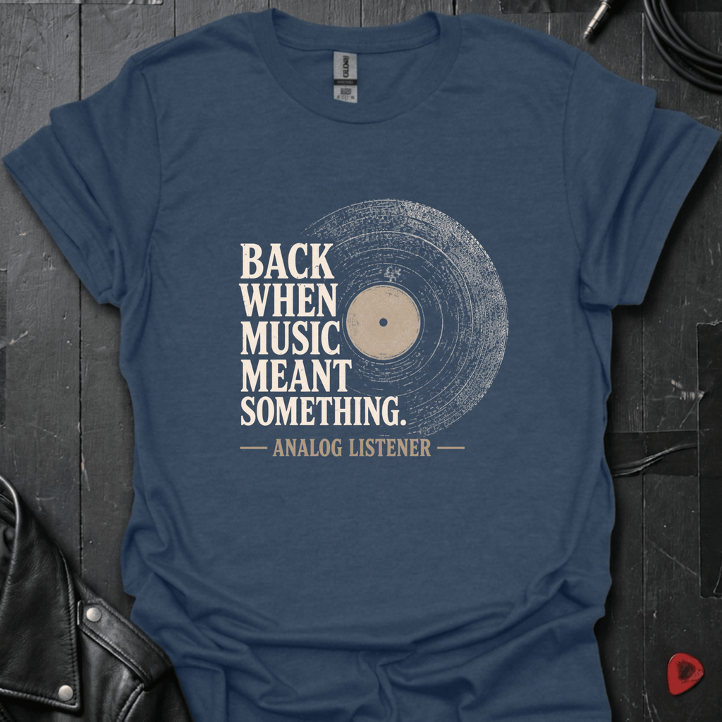 Analog Listener T-Shirt - Heather Navy - T-Shirt