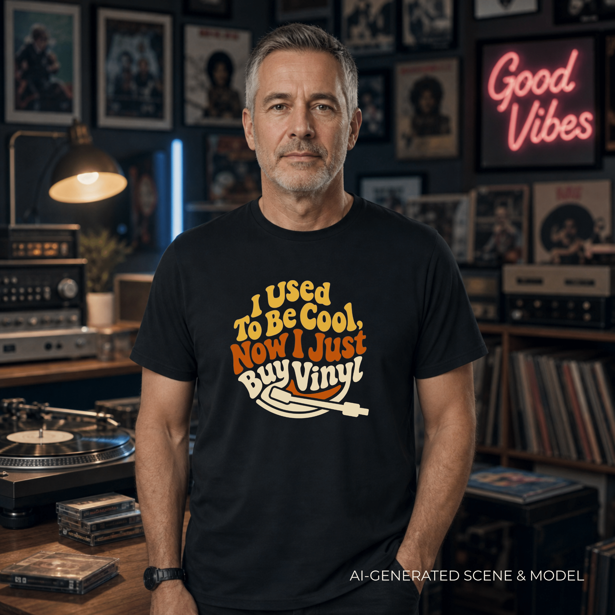I Just Buy Vinyl T-Shirt - Sand - T-Shirt