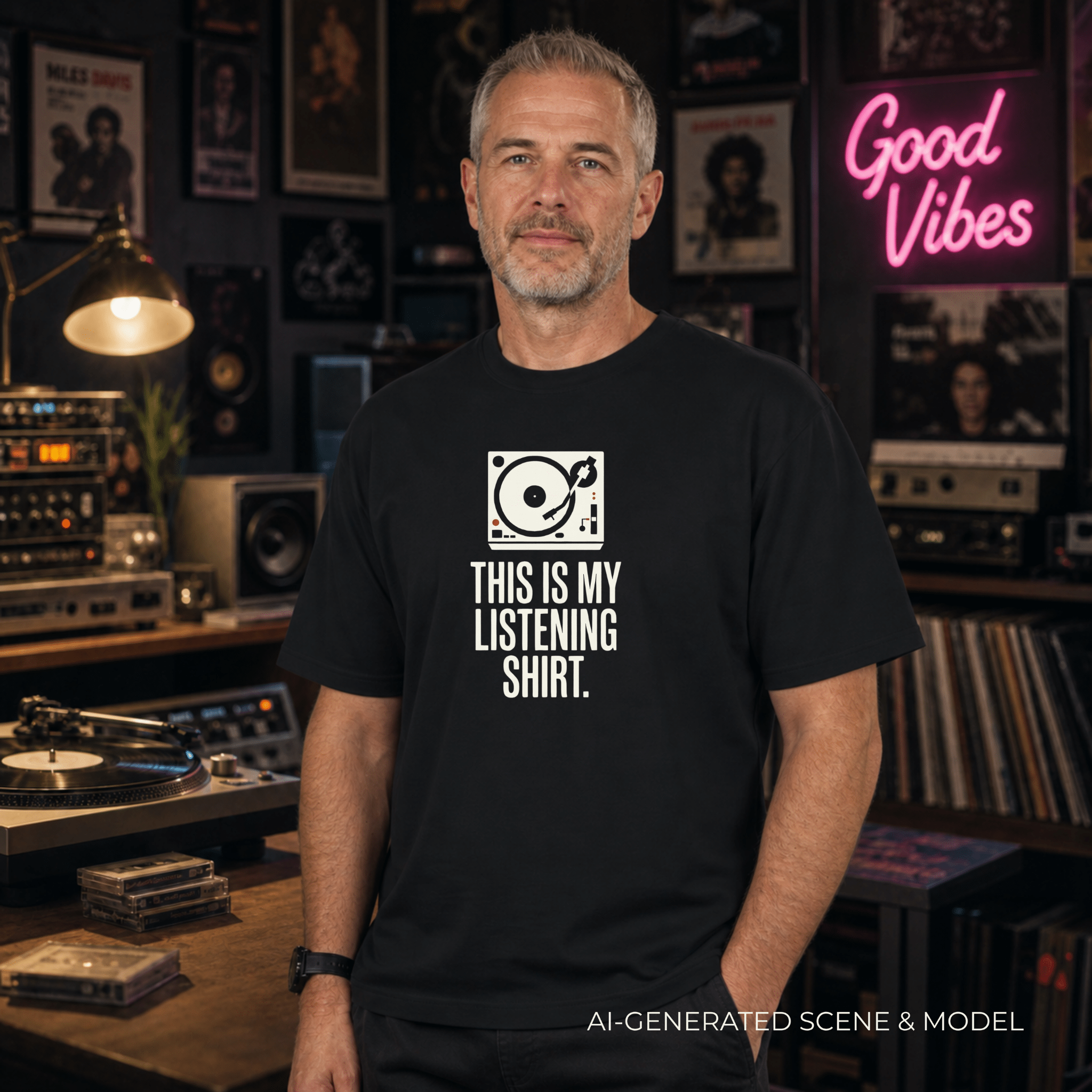 My Listening Shirt T-Shirt - Dark Heather - T-Shirt
