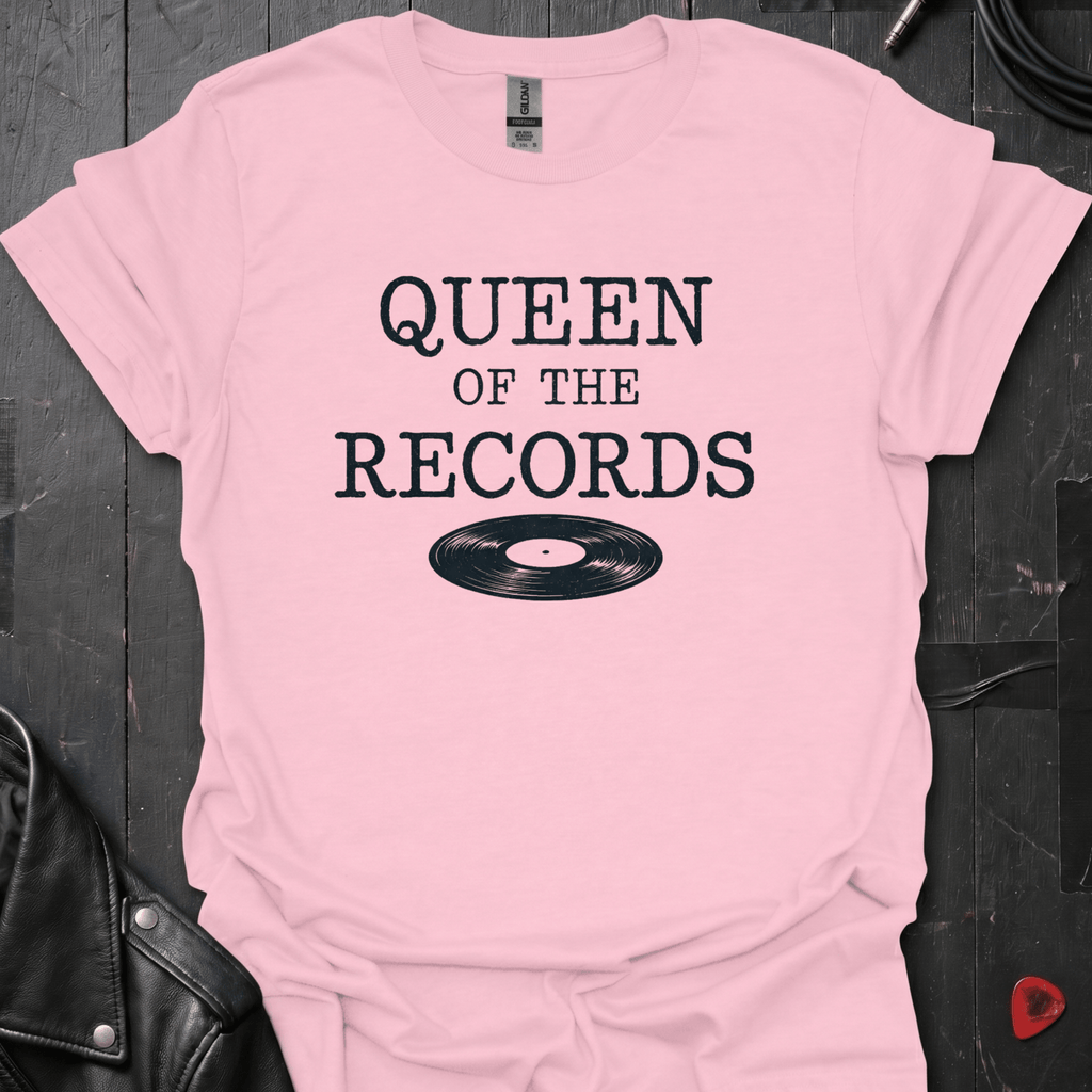 Queen Of The Records T-Shirt - Light Pink - T-Shirt