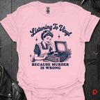 Listening To Vinyl T-Shirt - Light Pink - T-Shirt