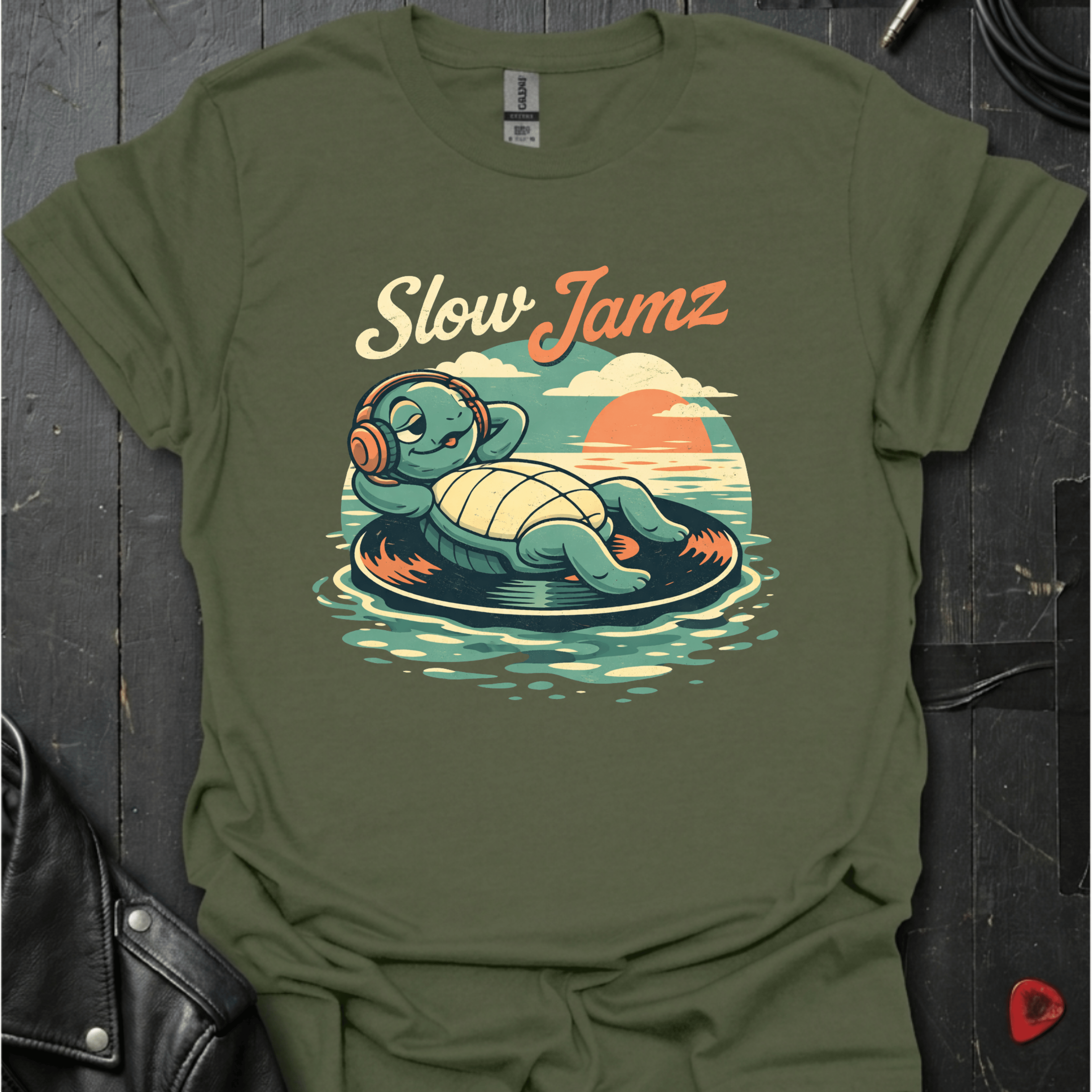 Slow Jamz T-Shirt - Military Green - T-Shirt