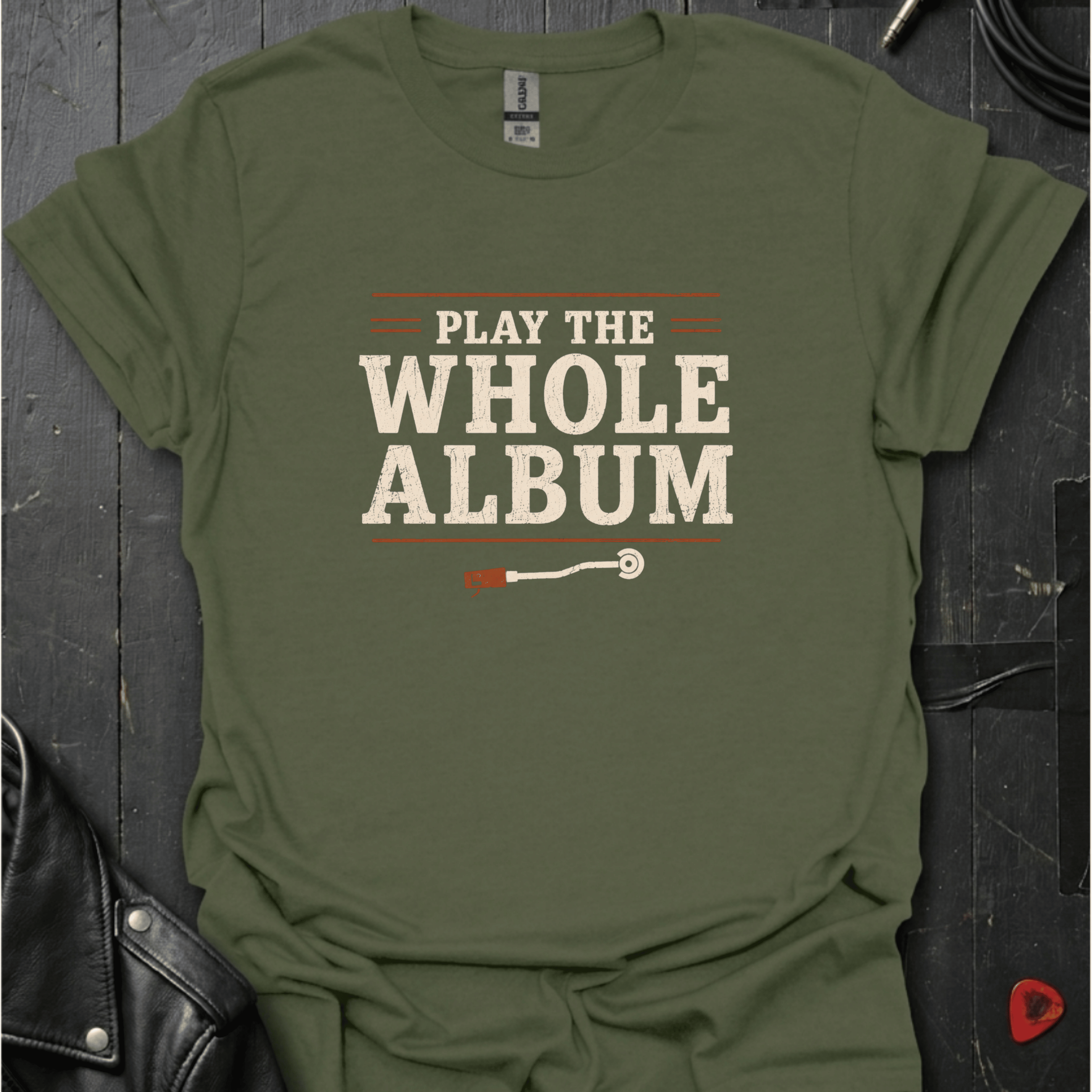 Play The Whole Album T-Shirt - Military Green - T-Shirt