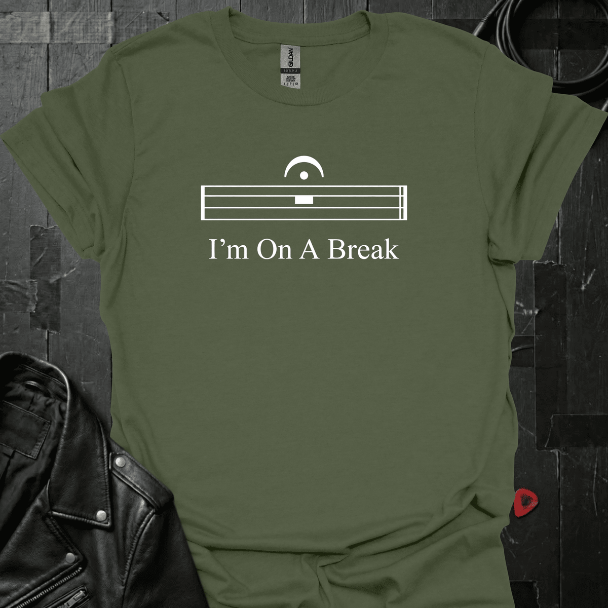 I'm On A Break T-Shirt - Military Green - T-Shirt
