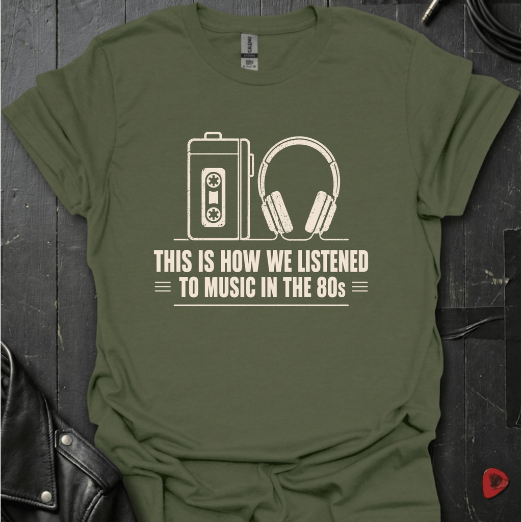80's Listening Experience T-Shirt - Military Green - T-Shirt
