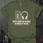 80's Listening Experience T-Shirt - Military Green - T-Shirt