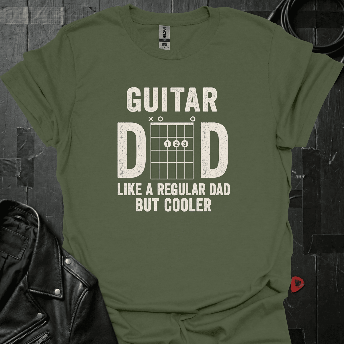 Guitar Dad T-Shirt - Military Green - T-Shirt