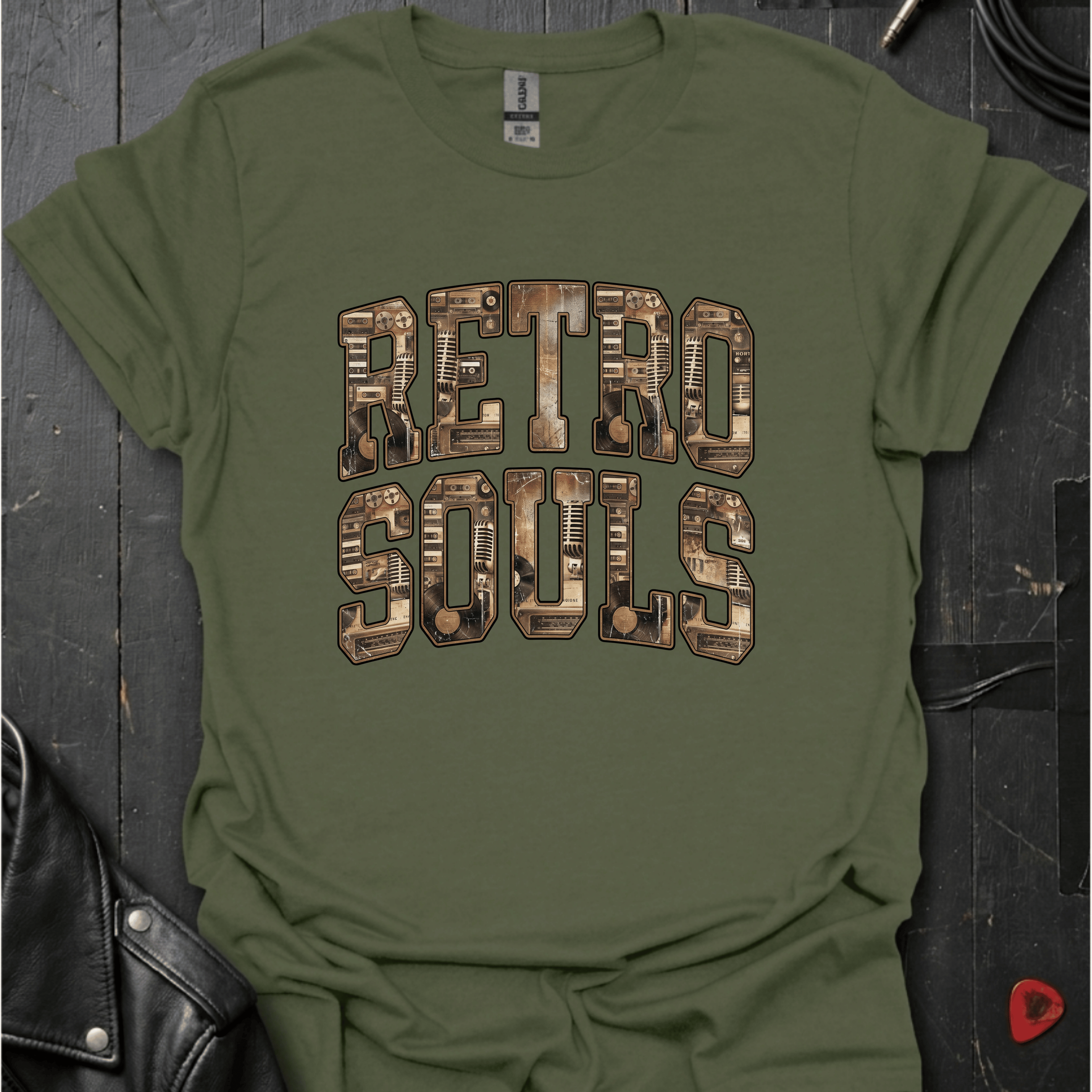 Retro Souls T-Shirt - Military Green - T-Shirt