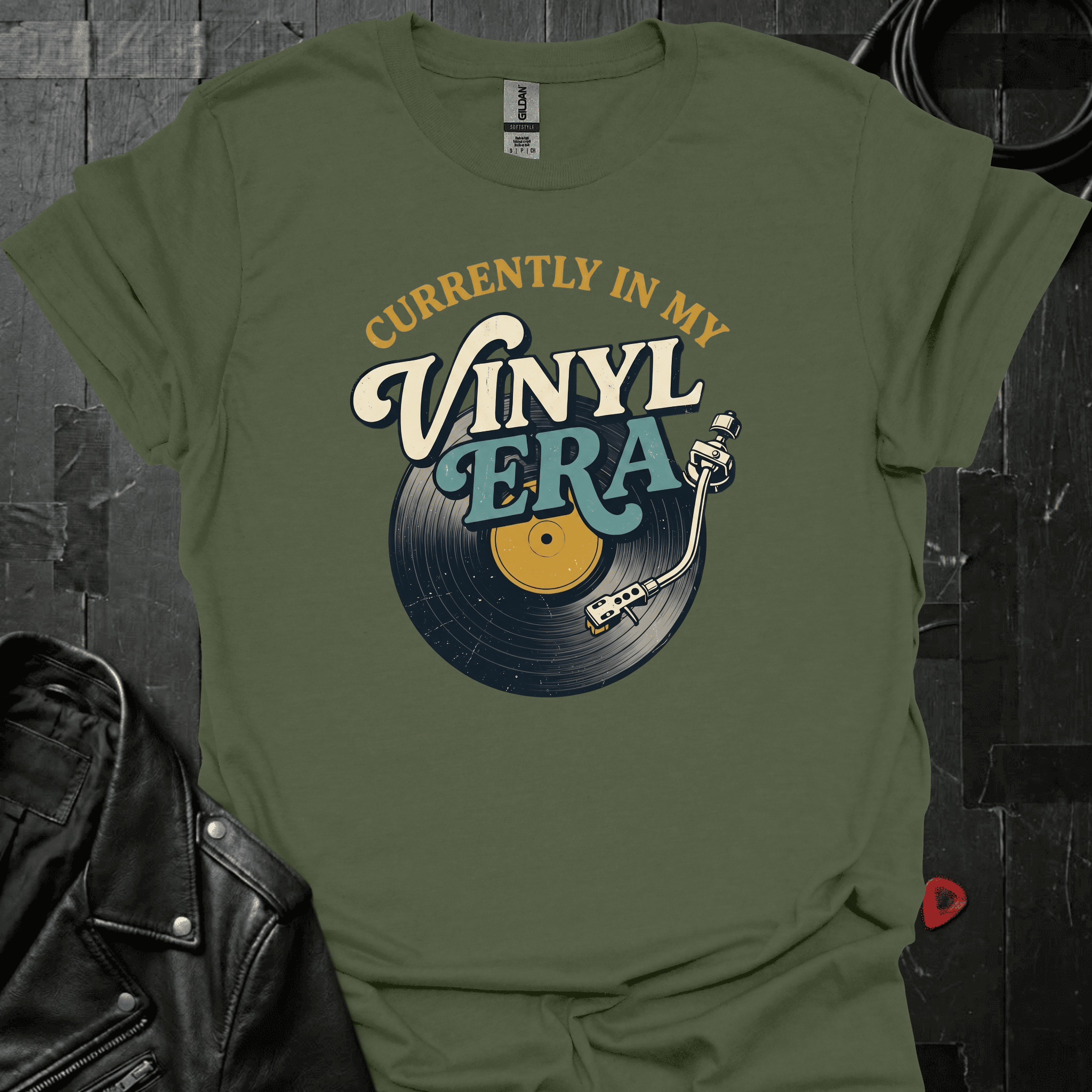 Vinyl Era T-Shirt - Military Green - T-Shirt