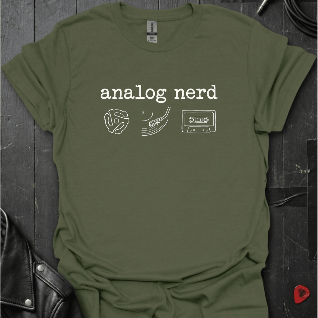 Analog Nerd T-Shirt - Military Green - T-Shirt
