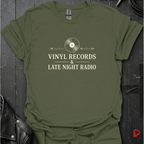 Records & FM Radio T-Shirt - Military Green - T-Shirt