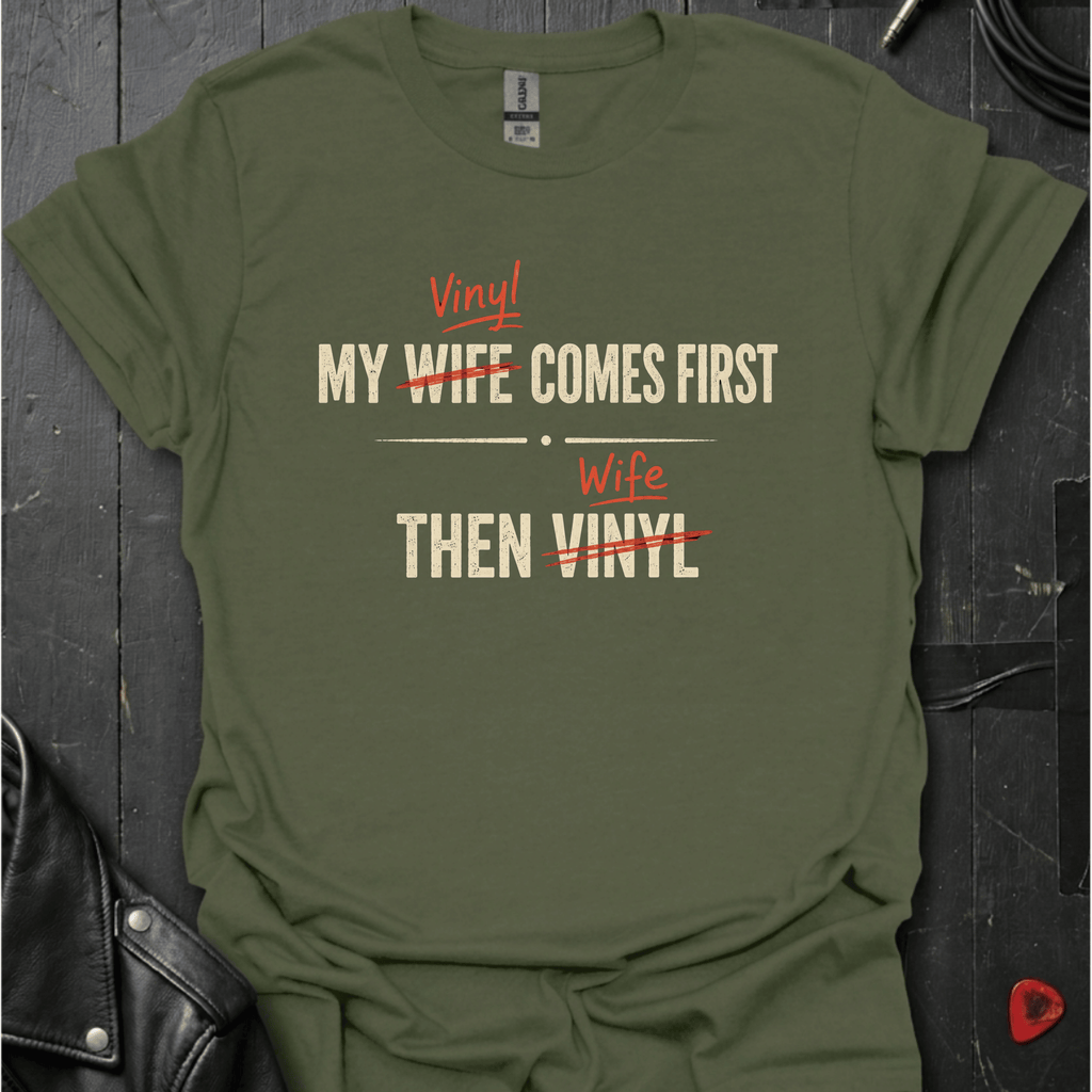 Love My Vinyl T-Shirt - Military Green - T-Shirt