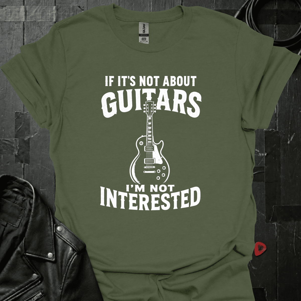 Guitars Only T-Shirt - Military Green - T-Shirt