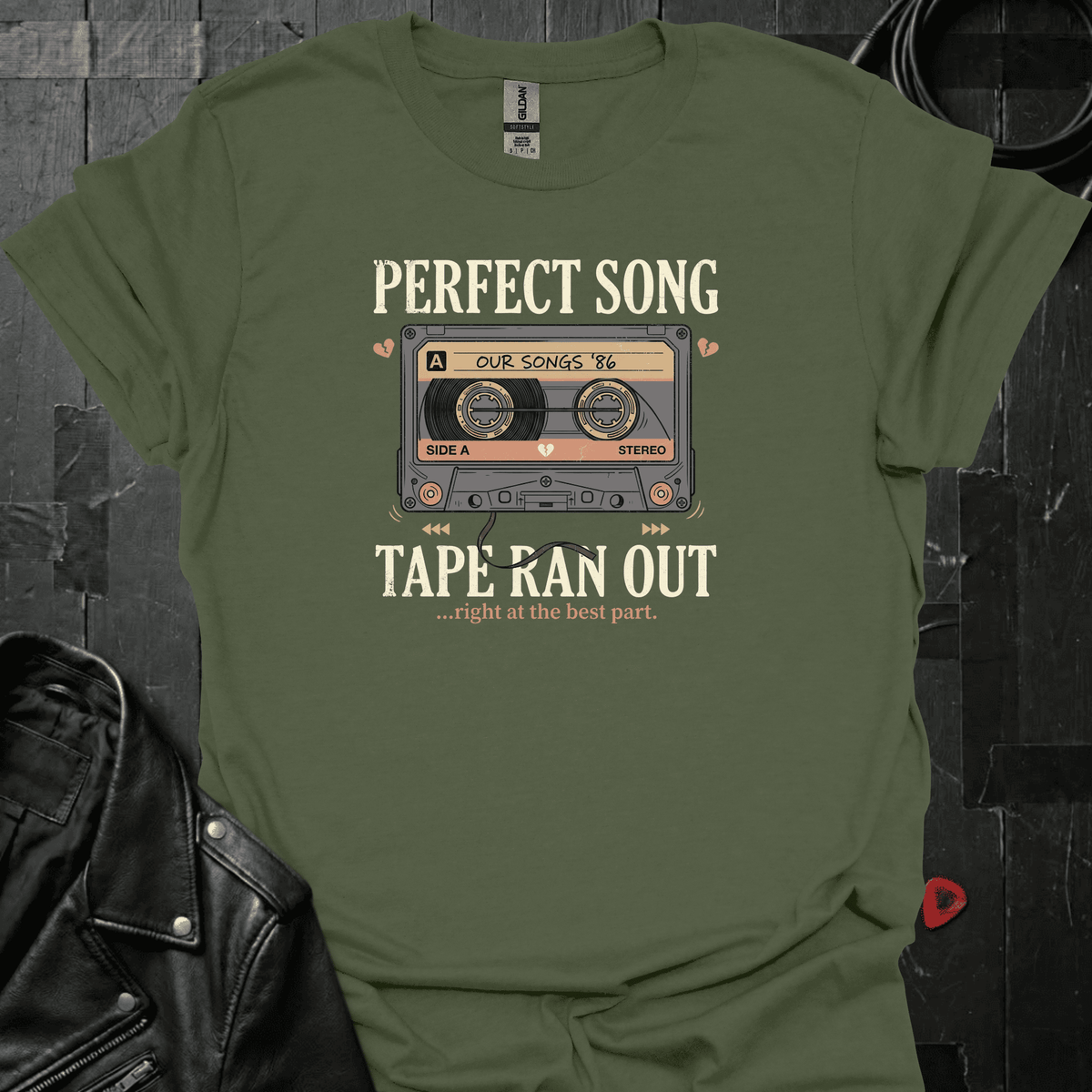 Tape Ran Out T-Shirt - Military Green