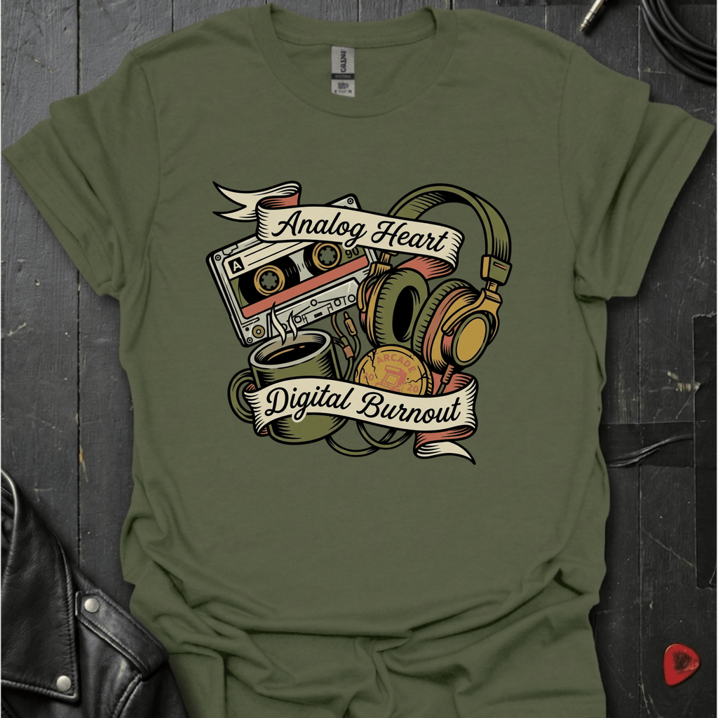 Digital Burnout T-Shirt - Military Green - T-Shirt