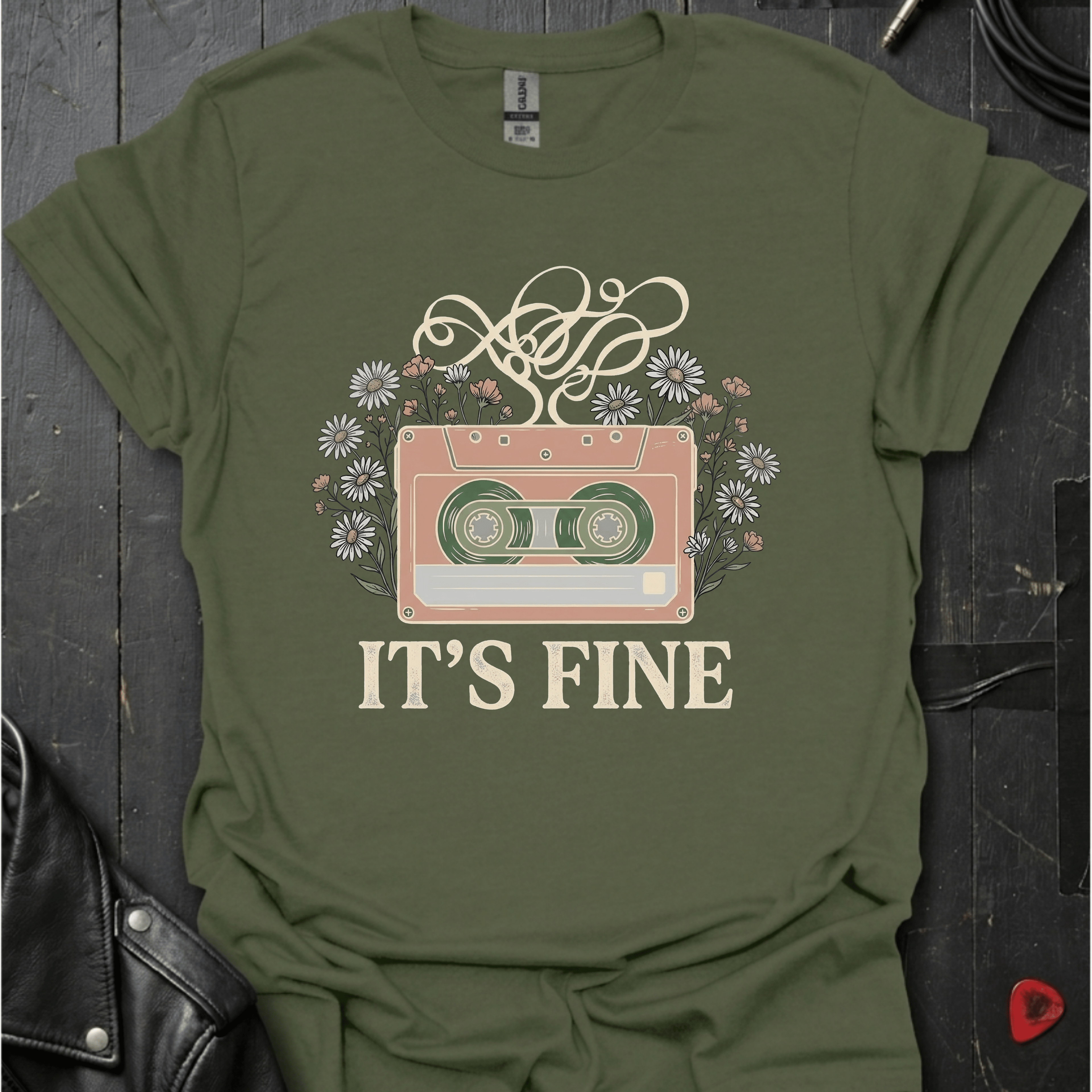 It's Fine T-Shirt - Military Green - T-Shirt