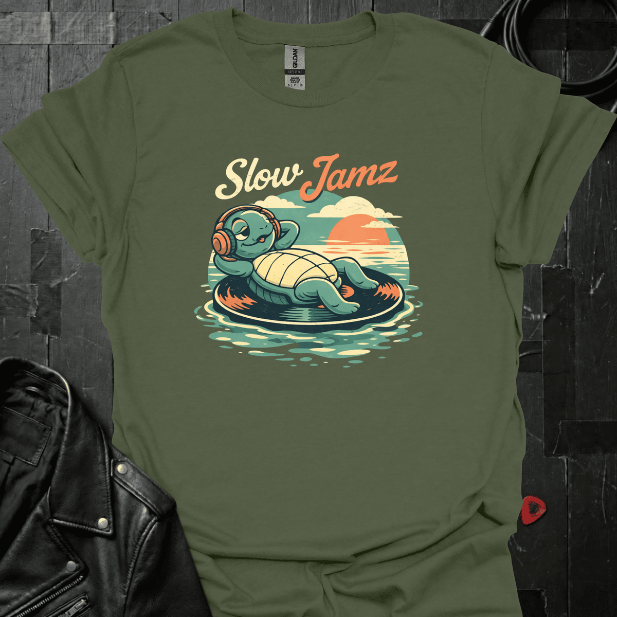 Slow Jamz T-Shirt - Military Green - T-Shirt