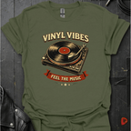 Vinyl Vibes T-Shirt - Military Green - T-Shirt