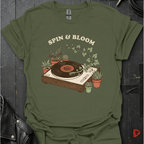 Spin & Bloom T-Shirt - Military Green - T-Shirt