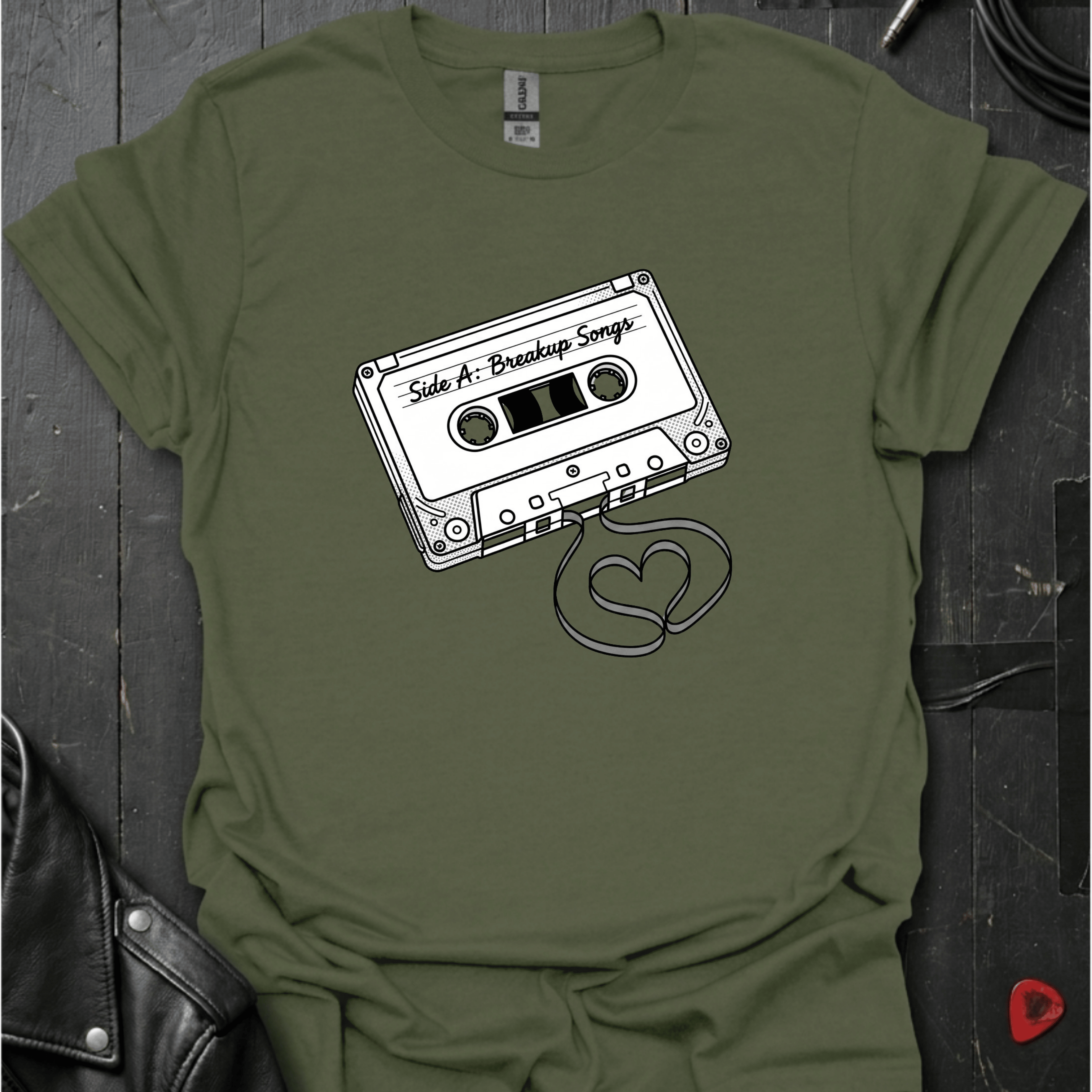Breakup Songs T-Shirt - Military Green - T-Shirt