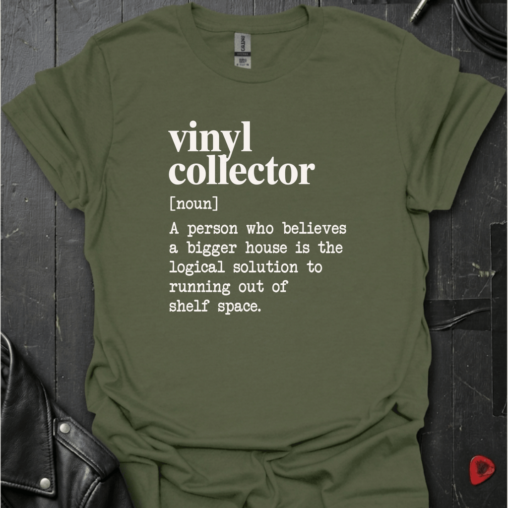 Vinyl Collector Definition T-Shirt - Military Green - T-Shirt