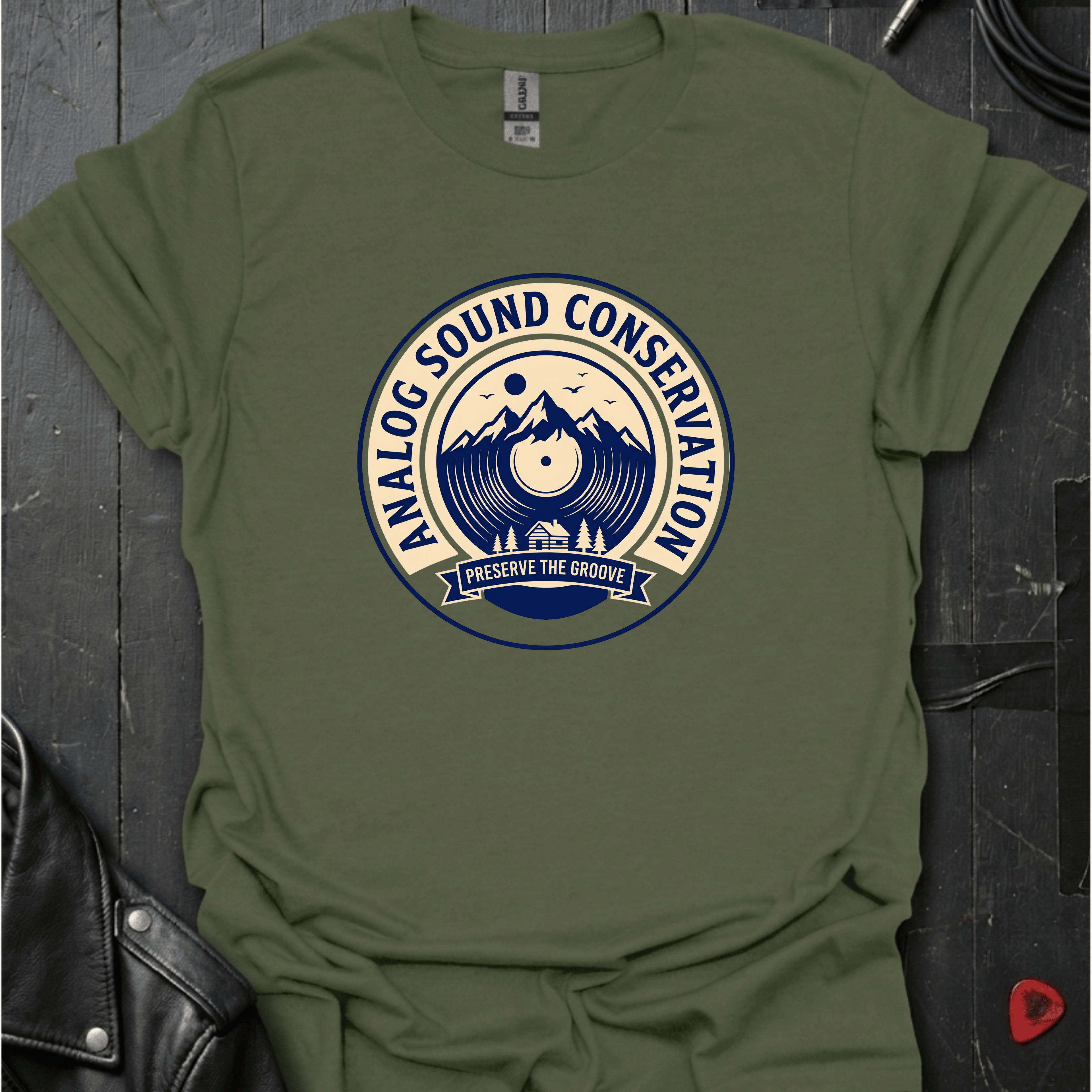 Analog Sound Conservation T-Shirt - Military Green - T-Shirt