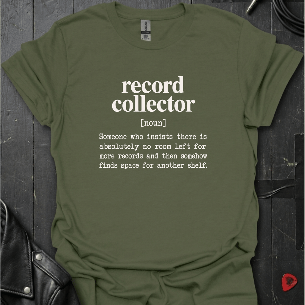 Record Collector Definition T-Shirt - Military Green - T-Shirt
