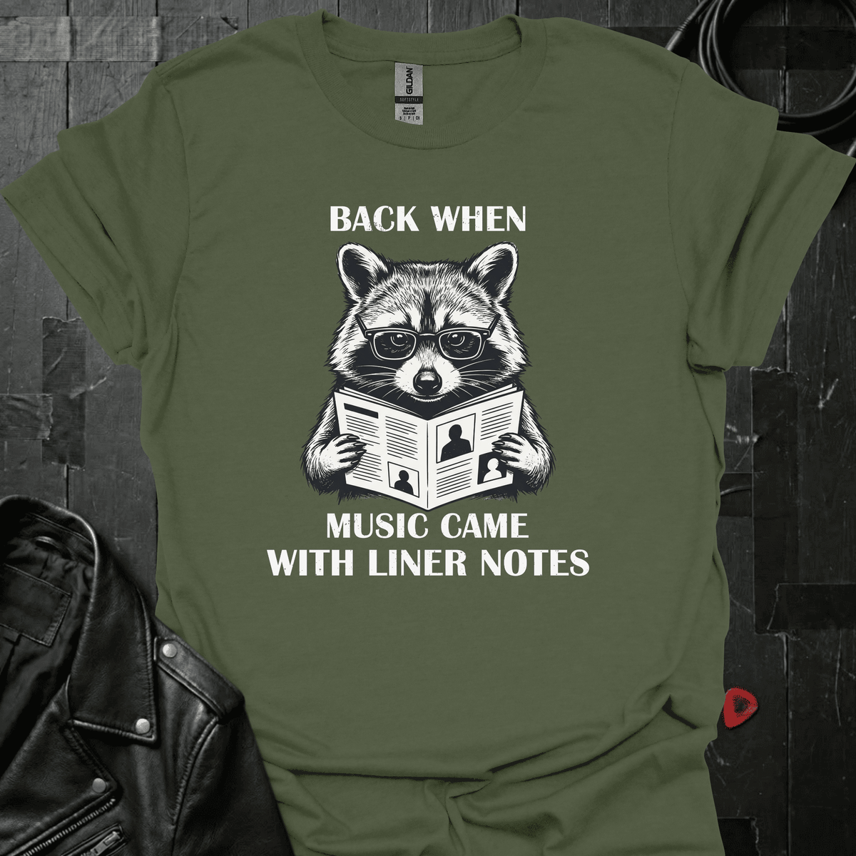 Reading Liner Notes T-Shirt - Military Green - T-Shirt