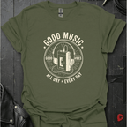 Good Music All Day T-Shirt - Military Green - T-Shirt