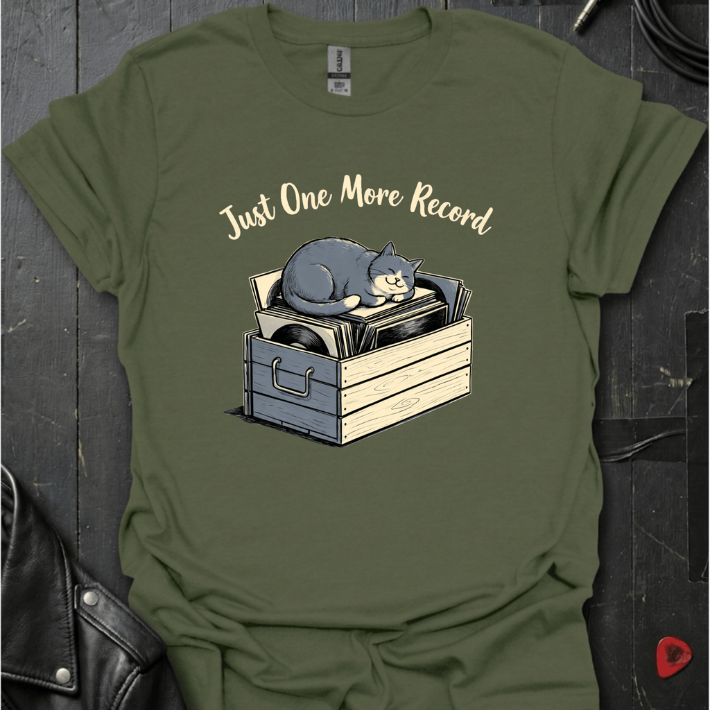 Just One More Record T-Shirt - Military Green - T-Shirt