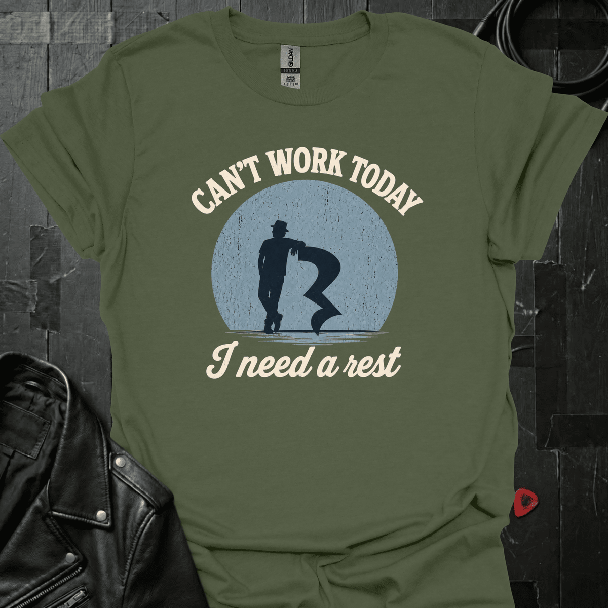 I Need A Rest T-Shirt - Military Green - T-Shirt